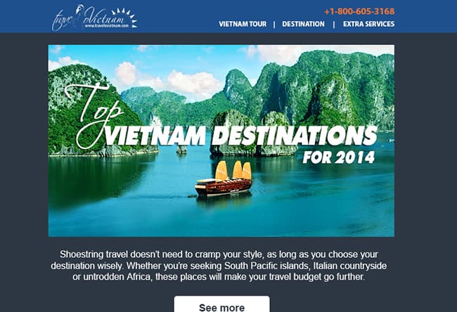 email marketing du lịch
