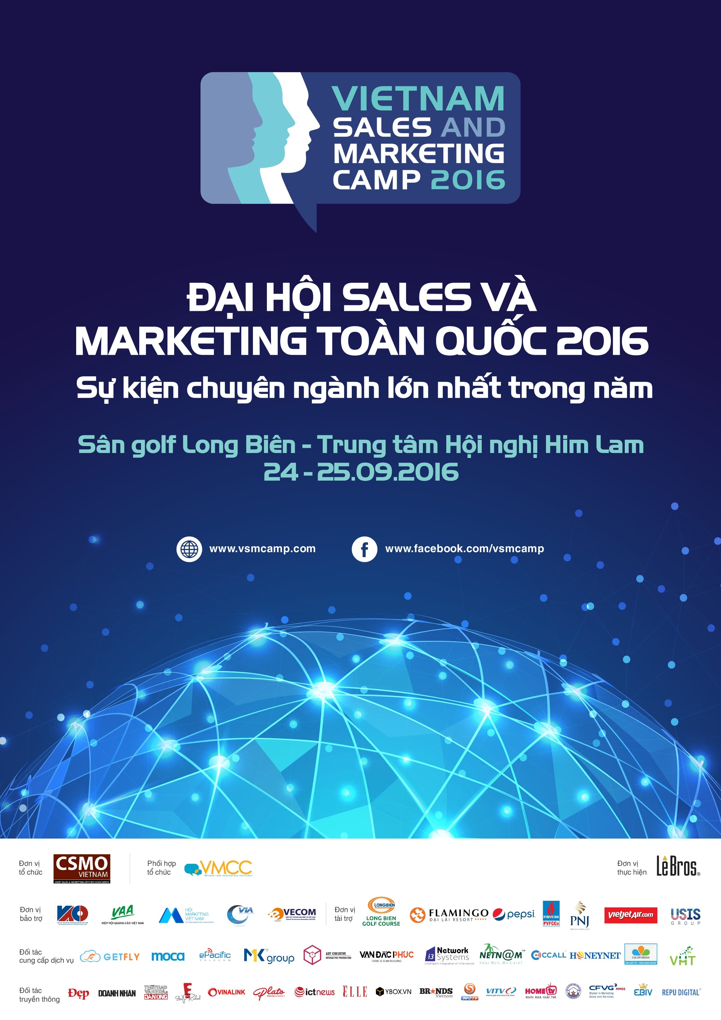Đại hội Sale & Marketing toàn quốc 2016 đổi địa điểm đến sân Golf Long Biên – Trung tâm hội nghị Him Lam